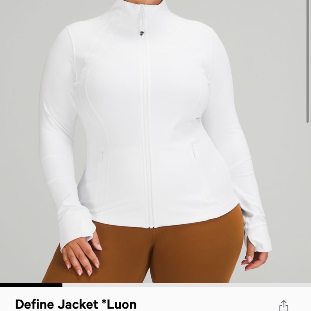 **LOOKING FOR** white lulu define jacket